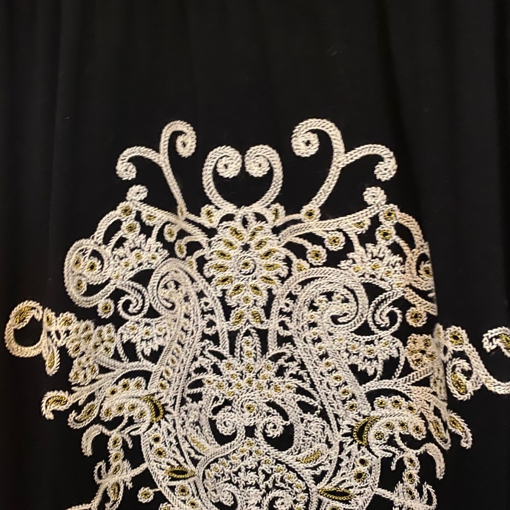 NWOT INC black embroidered gorgeous dress - Picture 3 of 6